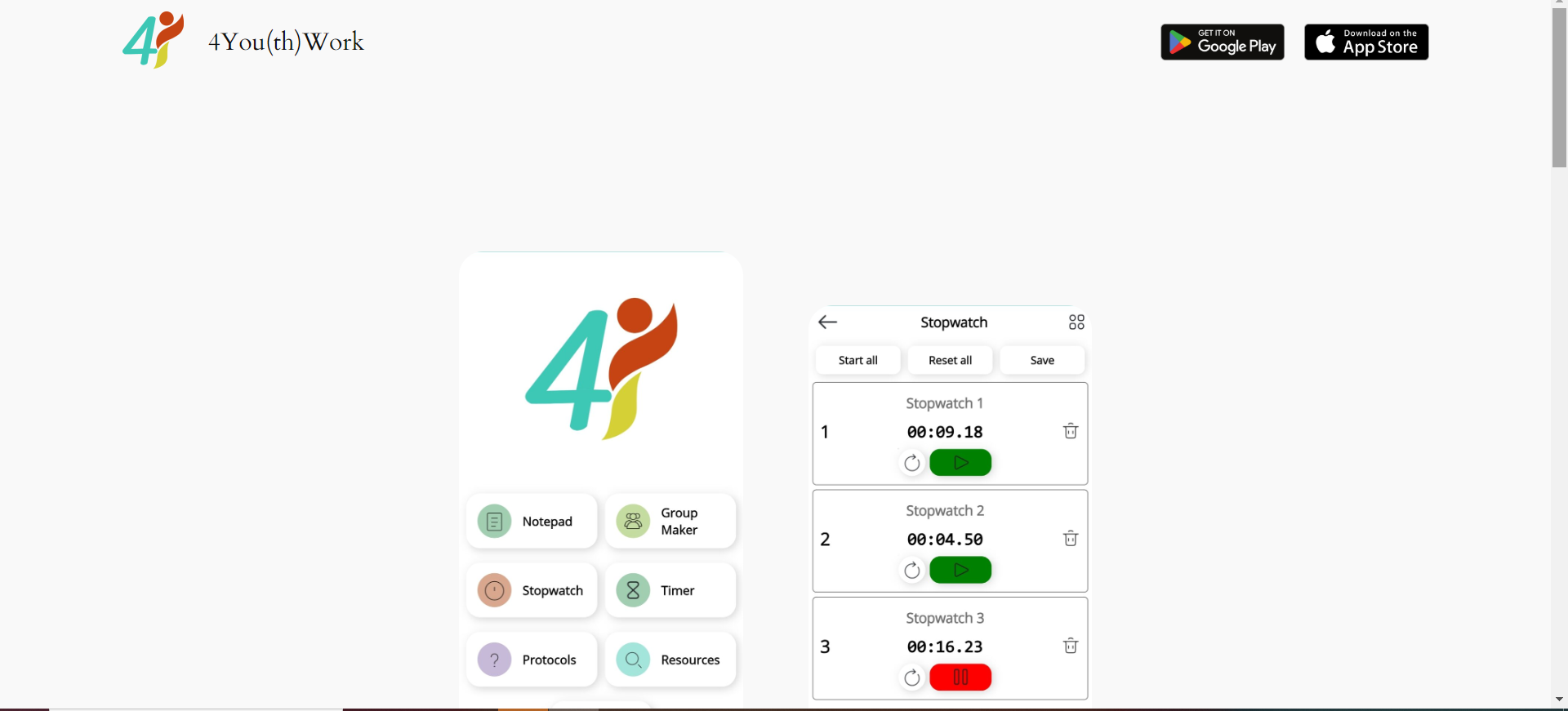 4(you)th work- mobilna aplikacija za osobe koje rade s mladima
